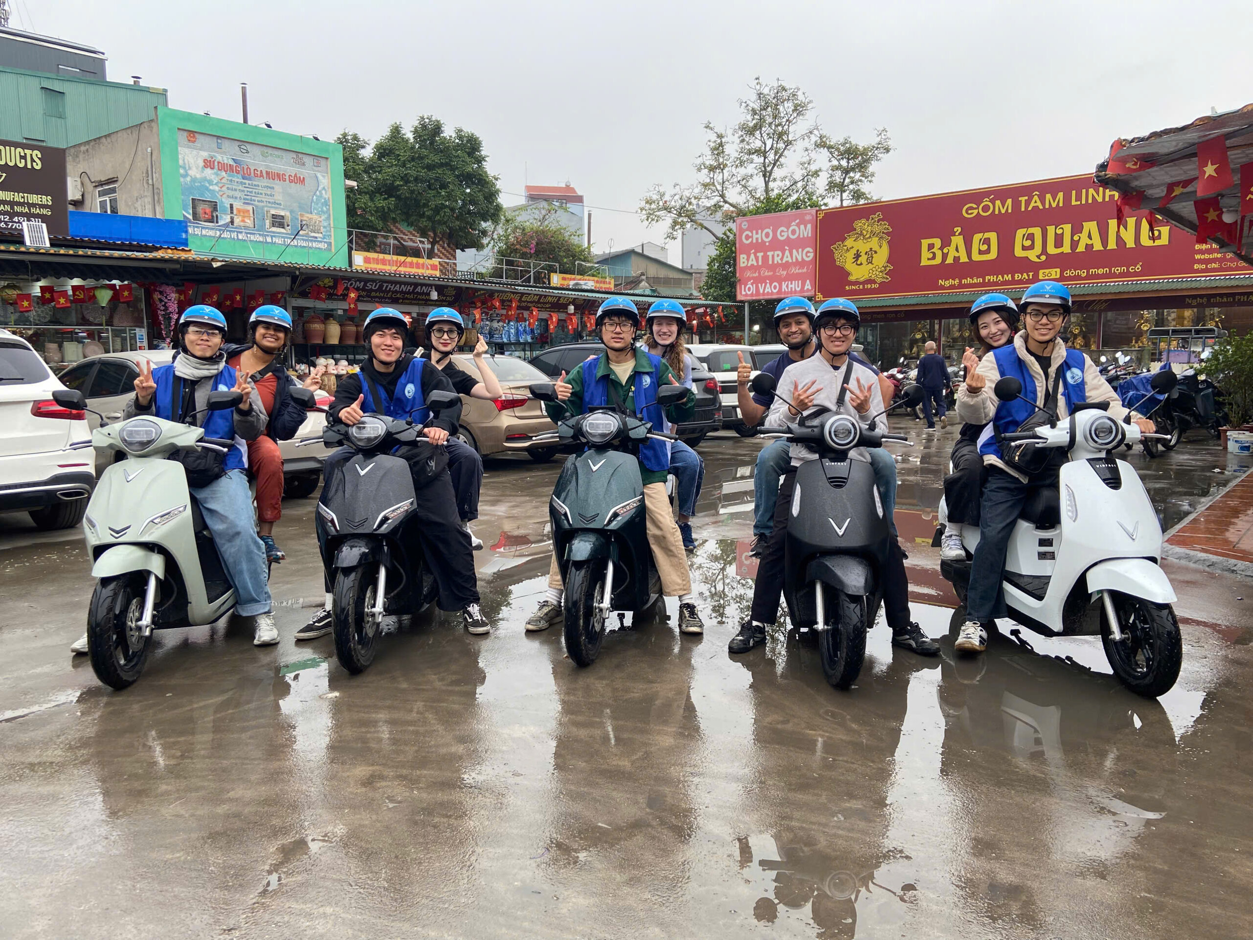 Hanoi Electric Scooter Bat Trang Village Tour: Culture, Pottery & Local Food